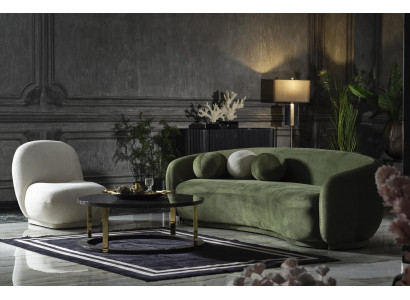 Garnitur Stoffsofa Sofagarnitur Polstersofa Modern Set 2tlg Grün Sofa