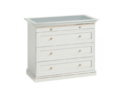 Klassische Kommode Kommoden Kommodenschrank Vitrine Glas Model V-K-G Kommode Neu