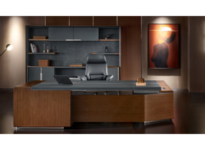 Eckschreibtisch Büro Chef Zimmer Möbel Design Schreibtische Deko Praxis