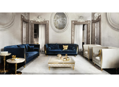 Sofagarnitur Sofa Couch 3 + 3 Wohnzimmer Designer Barock Möbel Classisch