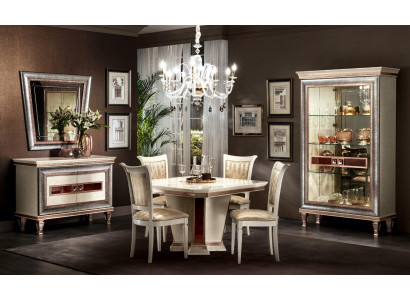 Esstisch 4x Stühle Kommode 8tlg. Esszimmer Set Gruppe Garnitur Tisch Sitzgruppe