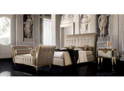 Bett 2x Nachttisch Chaiselounge 4 tlg Schlafzimmer Set Möbel Modern Luxus Betten