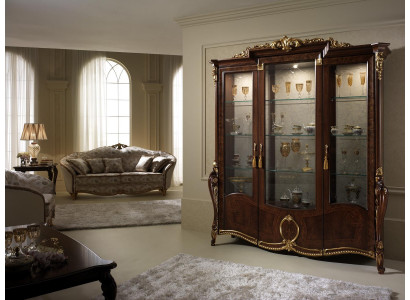 Luxus Vitrine Wohnzimmer Möbel Schrank Glas Vitrinen Designer Schränke Kommode