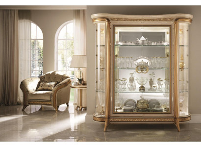 Vitrine Kommoden Vitrinen Kommodenschrank Glas Schrank Italien arredoclassic