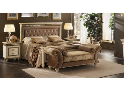 Bett 2x Nachttisch 3tlg. Schlafzimmer Set Betten neu Luxus Chesterfield 180x200