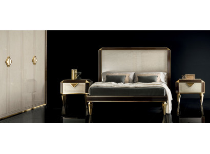 Bett 2x Nachttisch 3tlg. Schlafzimmer Betten Luxus 180x200 Zimmer arredoclassic
