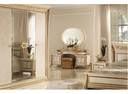 Schminktisch Tisch Schlafzimmer Hocker Spiegel Jugend Antik Stil Holz