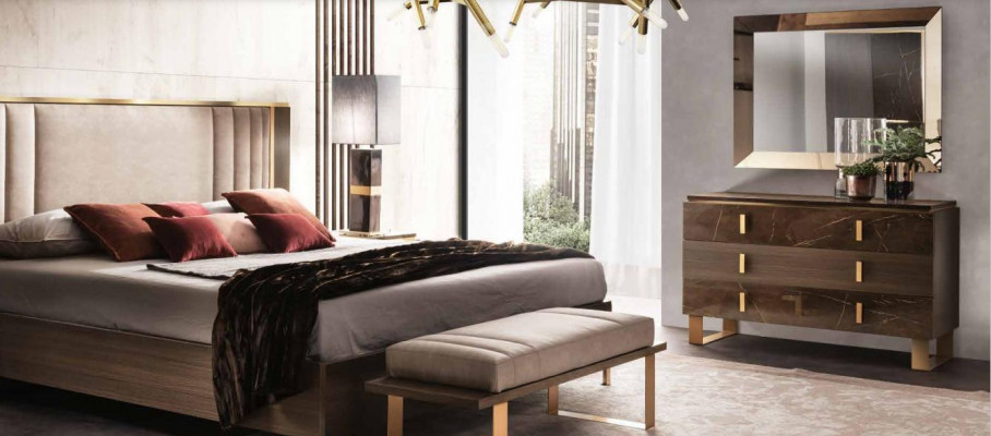 Klassisches 4tlg Schlafzimmer Modernes Set Bett Nachttisch Kommode