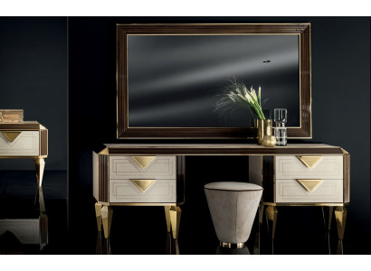 Schminktisch Spiegel + Hocker Frisierkommode Frisiertisch Kosmetik arredoclassic