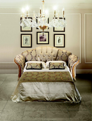 Edle Designer Sofa Couch 2 Sitzer Polster Sofas Textil Jugendstil arredoclassic™