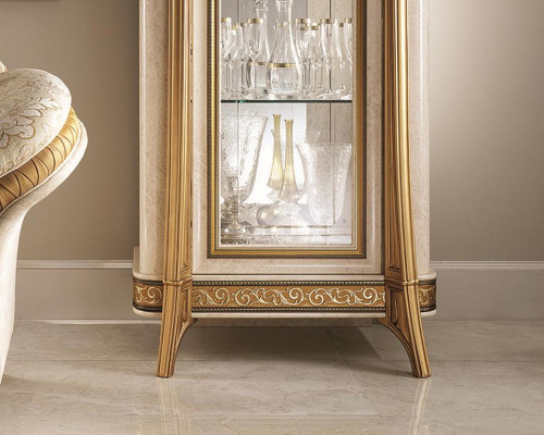 Luxus Schaufenster Vitrine Glas Schrank Klassisch Stil Möbel Regal ITALY NEU