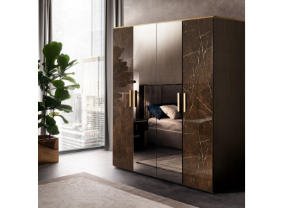 Luxus Kleider Schrank Designer Kleiderschränke Hochglanz Möbel Wohnen Holz Neu
