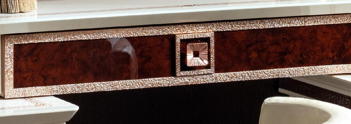 Konsolen Tisch Kommode mit Spiegel Luxus Möbel Set Konsole 2tlg. Made in Italy