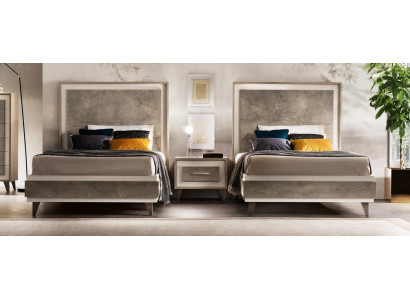 Set Hotel 2x Betten Nachttisch Design Schlafzimmer 3tlg. Möbel arredoclassic
