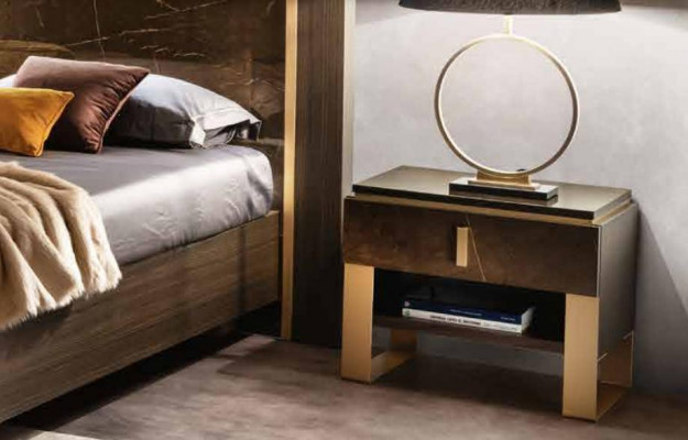 Bett Schlafzimmer Set Design Modern Luxus 2x Nachttisch Italienische 3tlg