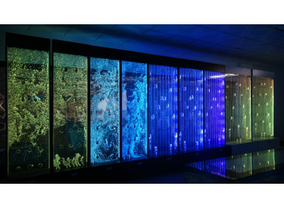Wandpaneel Wasserblasen LED Wasserwand Dekorative Designer Wasser Wand