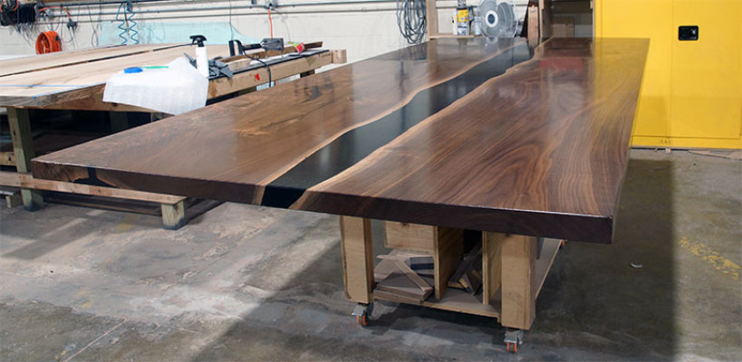 Esstisch tische epoxid harz massive möbel epoxy tisch wasserfall echtes holz