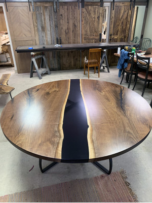 Tisch esstisch tische epoxid harz epoxy echtes holz massive design möbel 150x150
