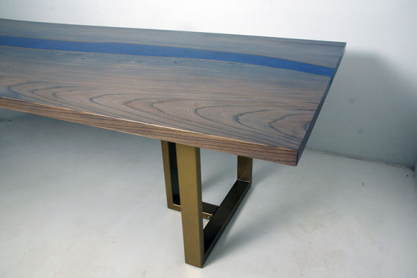 Epoxidharz Esstisch River Table Echtes Holz Massiv Deko Tische 220x100