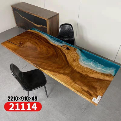 Tisch Esstisch Tische Harz Epoxy Massive Design Möbel 221x91 Echtes