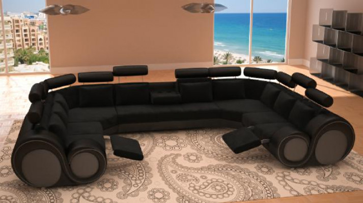 Designer XXL Wohnlandschaft Sofa Couch Polster Garnitur Ecksofa Textil Stoff Neu