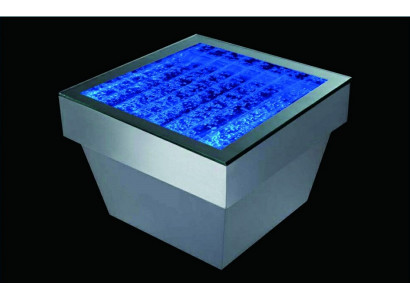 Design Tisch Couchtisch Wasser Säulen Säule Water Sofa LED Deko Beleuchtet