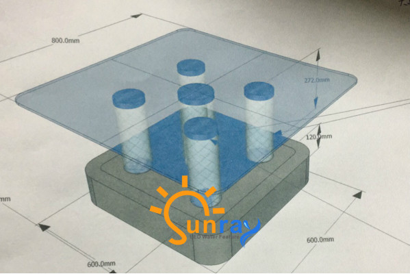 Water Design Tisch Couchtisch Wasser Säulen Säule Sofa Tische LED