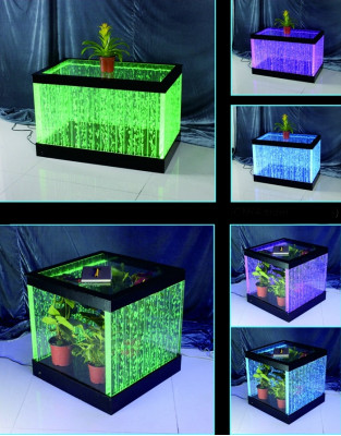 Tisch Couchtisch Design Wasser Säulen Säule Water Sofa Tische LED