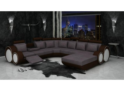 TEXTIL SOFA XXL WOHNLANDSCHAFT STOFF COUCH BIG SOFA POLSTERECKE ECKSOFA NEU