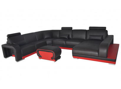 Sofa Ecksofa Design Polster Eckcouch Wohnlandschaft Eckgarnitur Couch UForm +USB