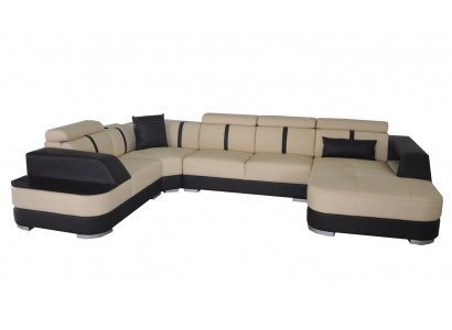 Eck Sofa Couch Polster Ecke Garnitur Leder Sofa Couchen Wohnlandschaft U Form