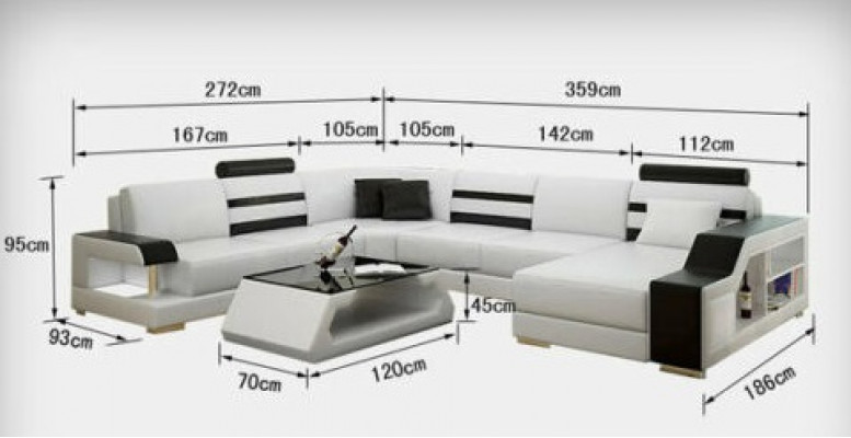 Eck Sofa mit USB Polster Sitz Leder Couch Sofas Couchen Garnitur Wohnlandschaft