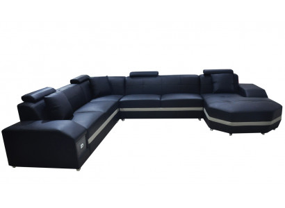 Sofa Ecksofa Design Polster Eckcouch Couch Wohnlandschaft Eckgarnitur UForm +USB
