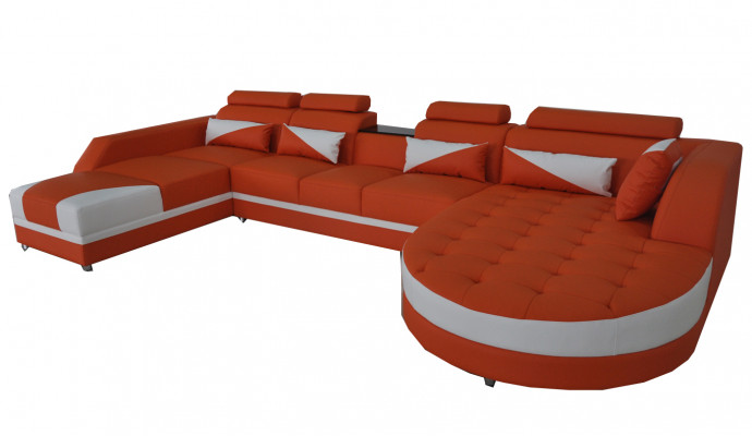 Sofa Ecksofa Design Polster Eckcouch Eckgarnitur Wohnlandschaft Couch UForm +USB
