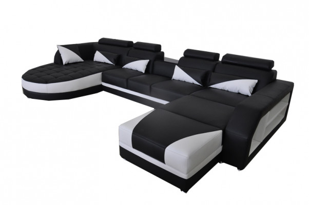 Sofa Ecksofa Design Polster Eckcouch Eckgarnitur Wohnlandschaft Couch UForm +USB