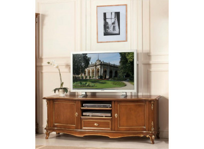 TV Sideboard RTV Wohnzimmer Design Regal Braun Holz Regale Lowboard Italien Neu