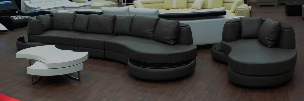 Wohnlandschaft Couch Polster Ecksofa Insel Sofa Ledersofa Eckgarnitur Neu PRII-S