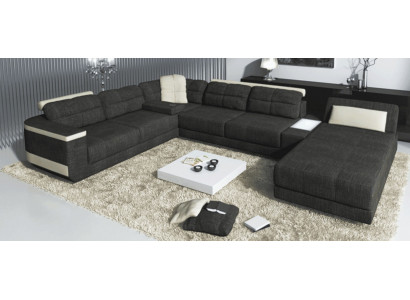Designer U-Form Ecksofa XXL Wohnlandschaft Sofa Couch Polster Sofa Ecke Neu
