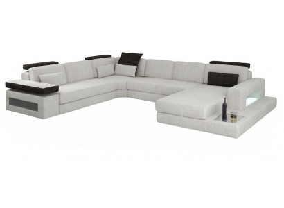 Textilsofa Couch Wohnlandschaft U-Form Design Modern Sofa Eck Sofas Design