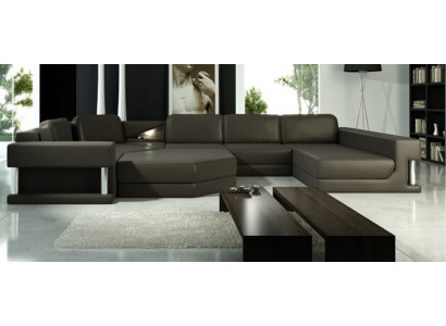 Sofas Wohnlandschaft Design Ecksofa Leder Neu U Form Sofa Couch Polster Couchen