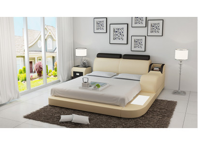 Wohnlandschaft Ecksofa Sofa Couch U Form Polster Couchen Leder Design Beleuchtet