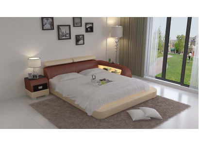 Wasserbett Hotel Doppel Bett Betten Komplett Lederbett Polsterbett Wasser LB8801
