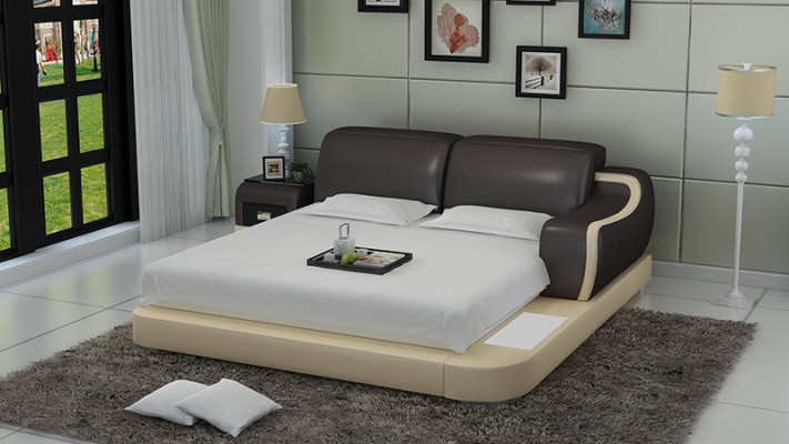 Wasserbett Hotel Doppel Bett Betten Komplett Lederbett Polsterbett Wasser LB8803