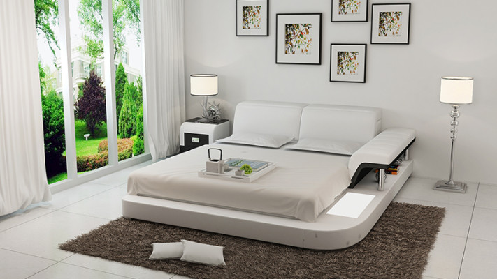 Wasserbett Hotel Doppel Bett Betten Komplett Lederbett Polsterbett Wasser