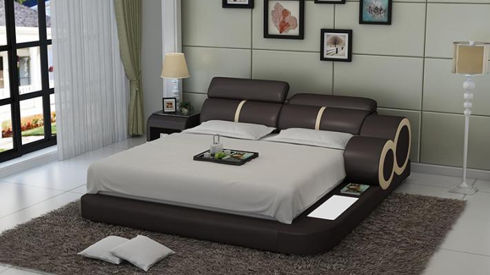 Wasserbett Hotel Doppel Bett Betten Komplett Lederbett Polsterbett Wasser