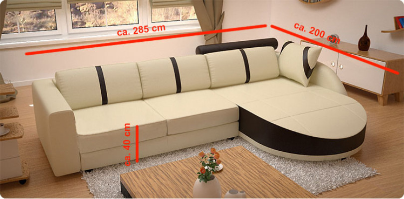 DESIGNERSOFA SCHLAFSOFA LEDERECKCOUCH mit USB LEDERSOFA ECKSOFA MIT BETTFUNKTION