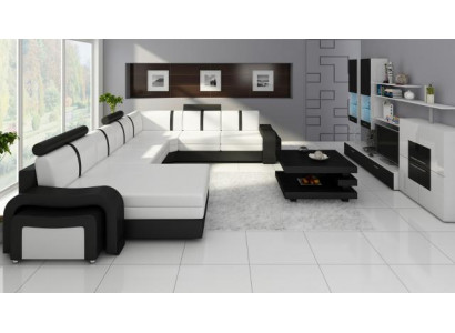 Designer Wohnlandschaft Sofa Polster Ledersofa Ecksofa Couch Ledergarnitur NEU