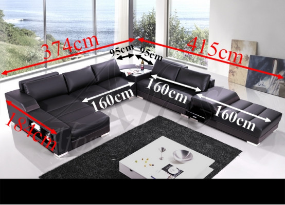 Designer-Komfort U-Form Ecksofa mit Hervorragender Polsterung