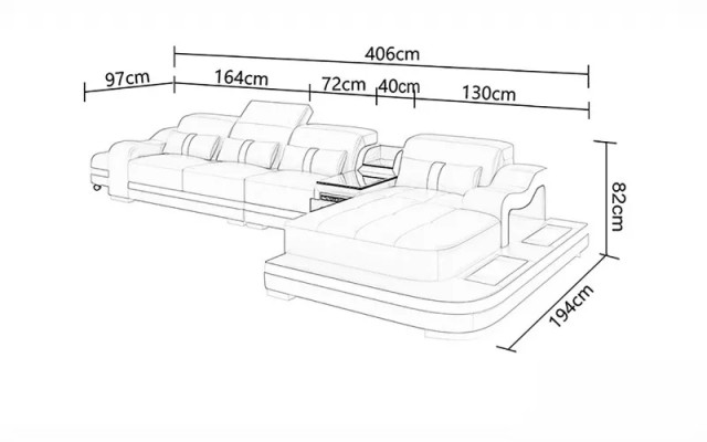 Polster Ecksofa Ecksofa Wohnlandschaft Ledersofa Designer-Sofa Ecksofa L-Form