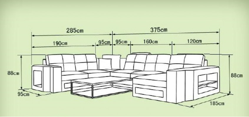 Ecksofa Ledersofa Big XXL U Form Wohnlandschaft Sofa Couch Garnitur Neu H2210